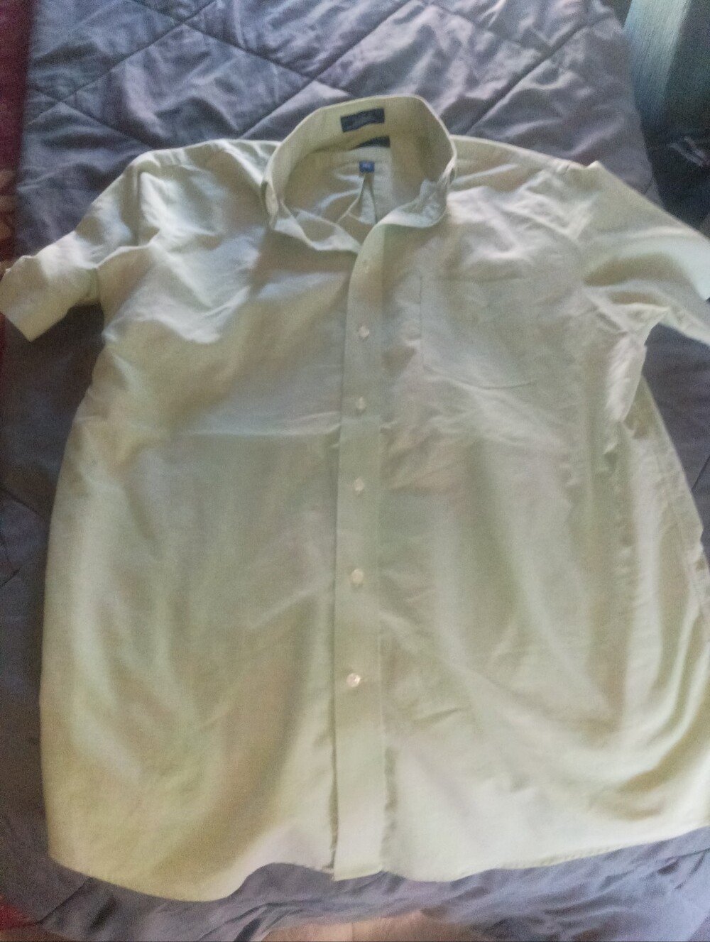 Stafford Men's Short-Sleeve Button-Down in Pale Green